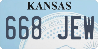 KS license plate 668JEW