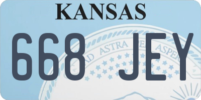 KS license plate 668JEY