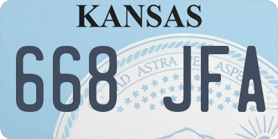 KS license plate 668JFA