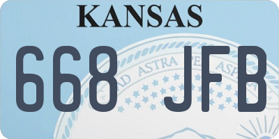 KS license plate 668JFB