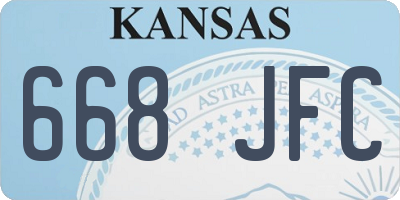 KS license plate 668JFC