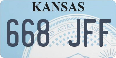 KS license plate 668JFF