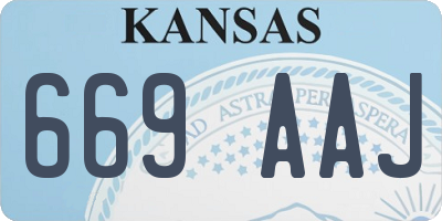 KS license plate 669AAJ