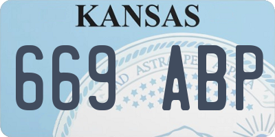 KS license plate 669ABP