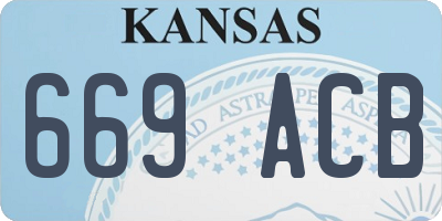 KS license plate 669ACB