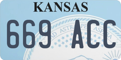 KS license plate 669ACC