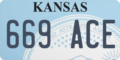 KS license plate 669ACE
