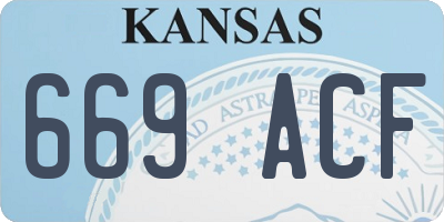 KS license plate 669ACF