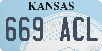 KS license plate 669ACL