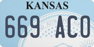 KS license plate 669ACO