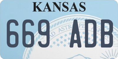 KS license plate 669ADB
