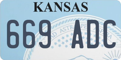 KS license plate 669ADC