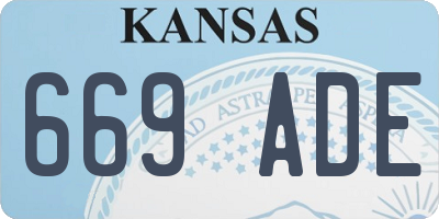 KS license plate 669ADE