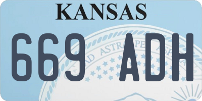 KS license plate 669ADH