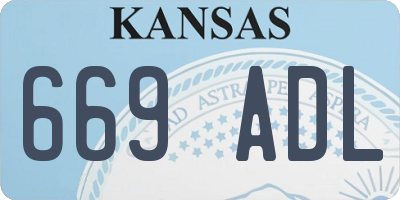 KS license plate 669ADL
