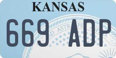 KS license plate 669ADP