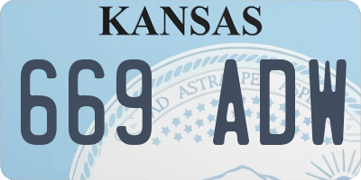 KS license plate 669ADW