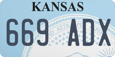 KS license plate 669ADX
