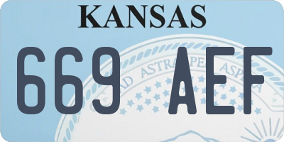 KS license plate 669AEF