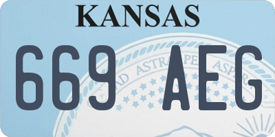 KS license plate 669AEG