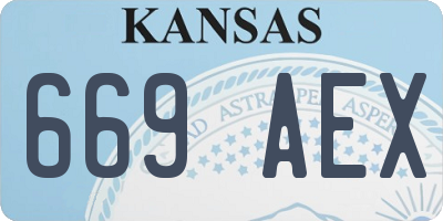 KS license plate 669AEX