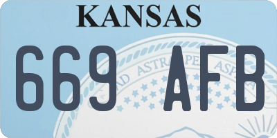 KS license plate 669AFB