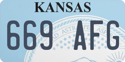 KS license plate 669AFG