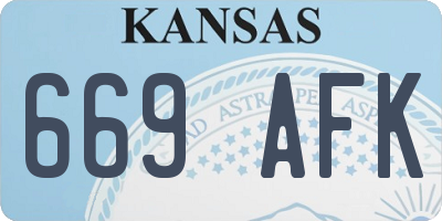 KS license plate 669AFK