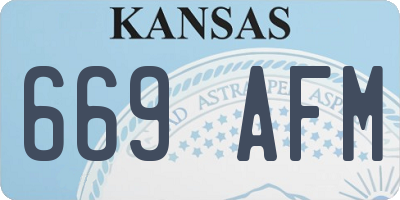 KS license plate 669AFM