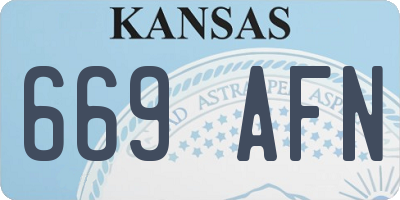 KS license plate 669AFN