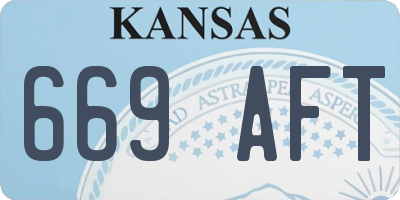 KS license plate 669AFT