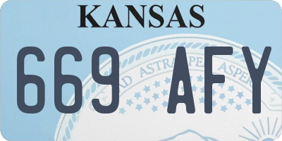 KS license plate 669AFY