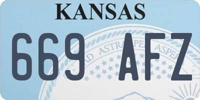 KS license plate 669AFZ