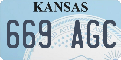 KS license plate 669AGC