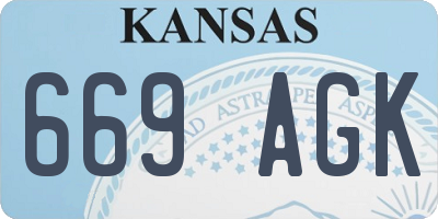 KS license plate 669AGK