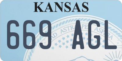 KS license plate 669AGL