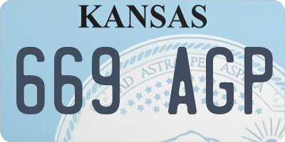 KS license plate 669AGP