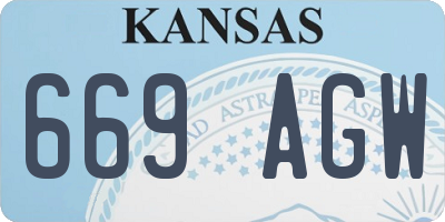 KS license plate 669AGW