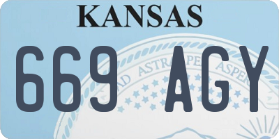 KS license plate 669AGY