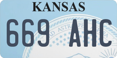 KS license plate 669AHC