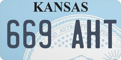 KS license plate 669AHT