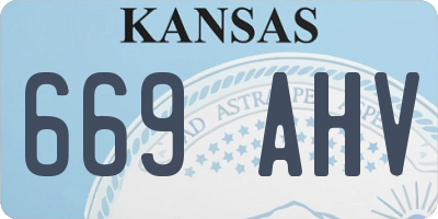KS license plate 669AHV