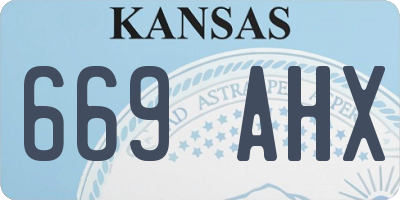 KS license plate 669AHX