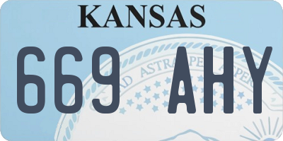 KS license plate 669AHY