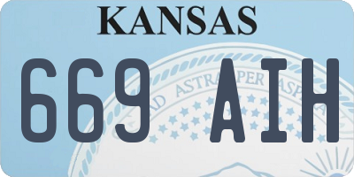 KS license plate 669AIH