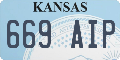 KS license plate 669AIP