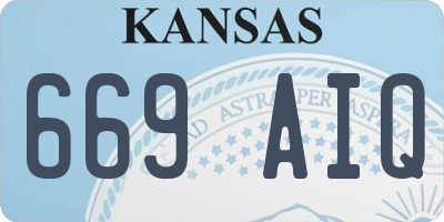 KS license plate 669AIQ