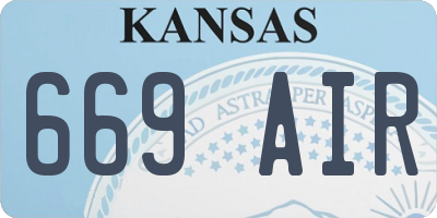 KS license plate 669AIR