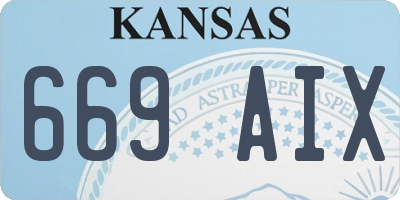 KS license plate 669AIX