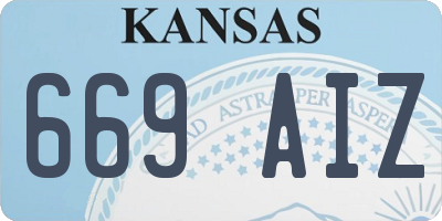 KS license plate 669AIZ